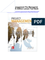Download Project Management The Managerial Process 7Th Edition Larson Test Bank full chapter pdf