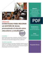 Estrategias para Mejorar La Gestión de Aula