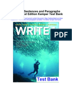 Write 1 Sentences and Paragraphs Canadian 1St Edition Kemper Test Bank Full Chapter PDF