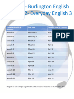 English I - Semester II - Burlington Due Dates and Transfer Dates