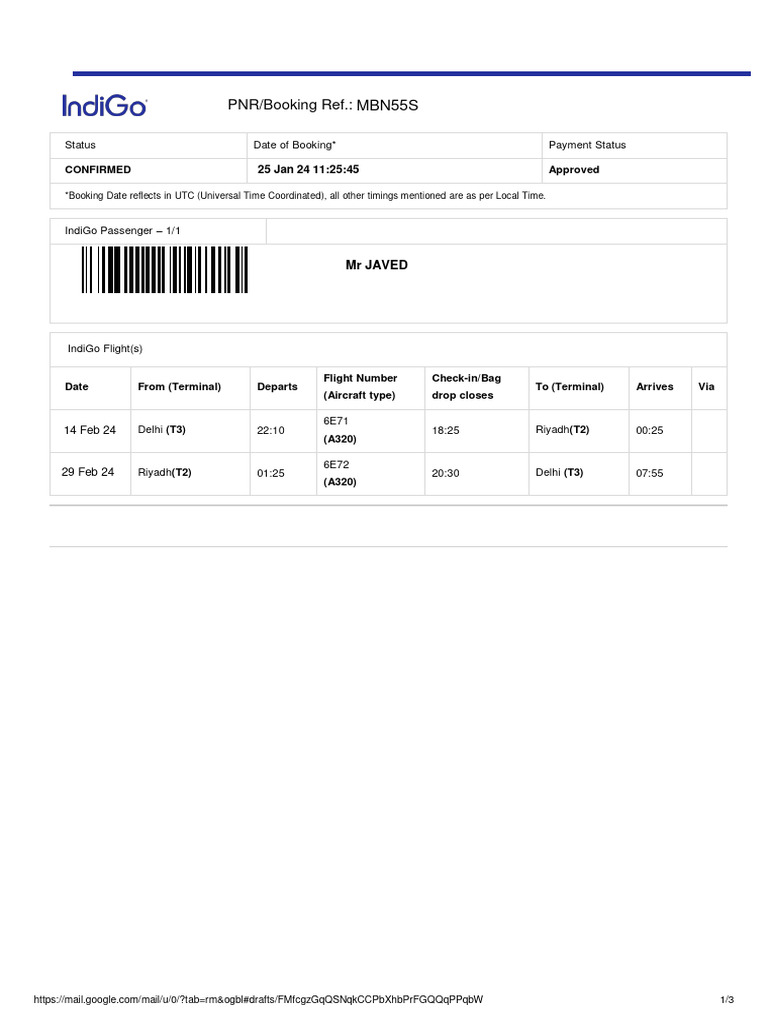 Javed Ksa Return | PDF | Airport | Transport