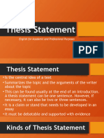 Thesis Statement