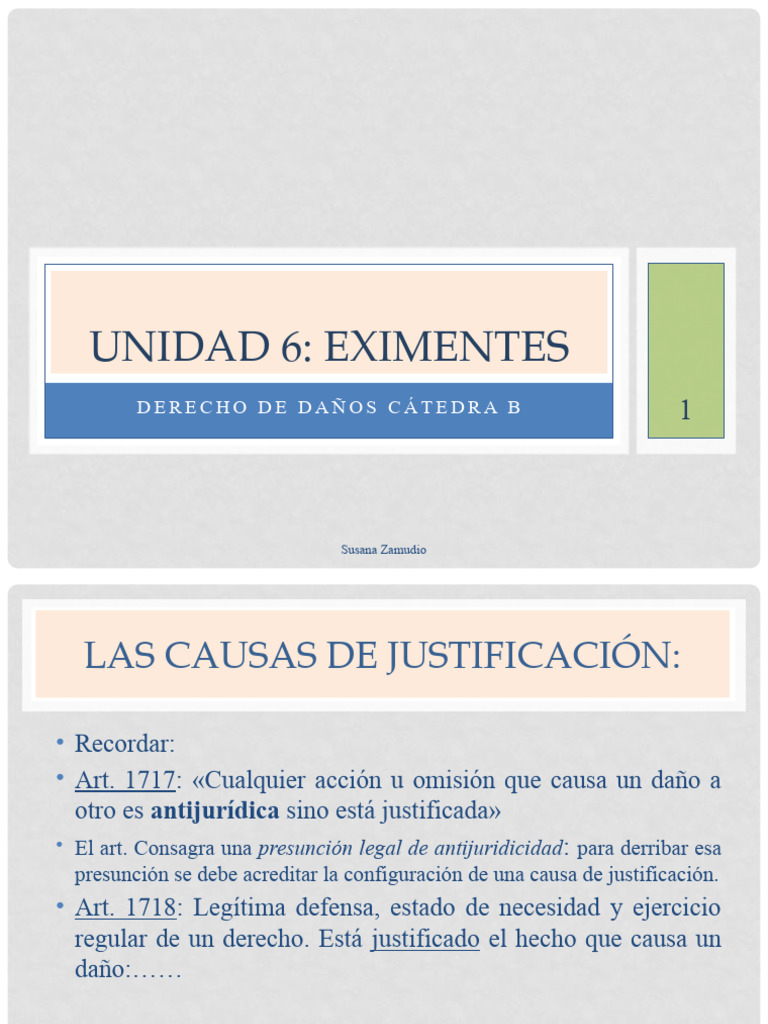 Eximentes en Derecho de Daños | PDF | Finanzas y dinero