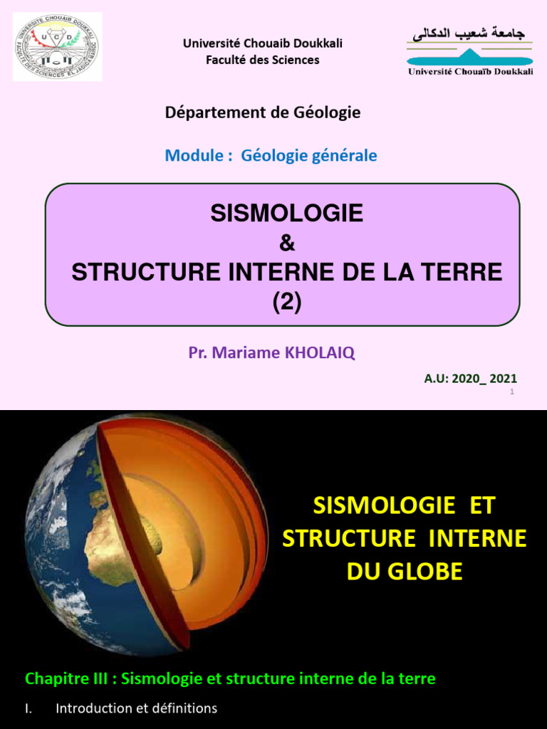 Sismologie et Structure de la Terre | PDF | Roche sédimentaire | Silicate