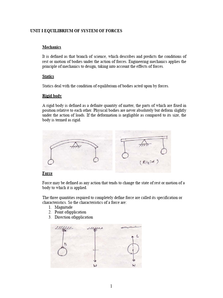 Mechanics: Equilibrium of Forces | PDF | Friction | Force