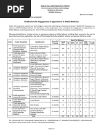 Notification For Engagement of Apprentices at Haldia Refinery