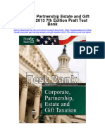 Ebook Corporate Partnership Estate and Gift Taxation 2013 7Th Edition Pratt Test Bank Full Chapter PDF