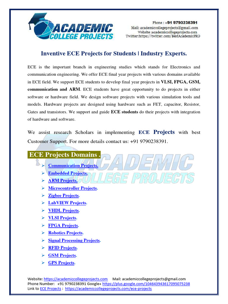 Ece Projects | PDF | Electronic Engineering | Gsm