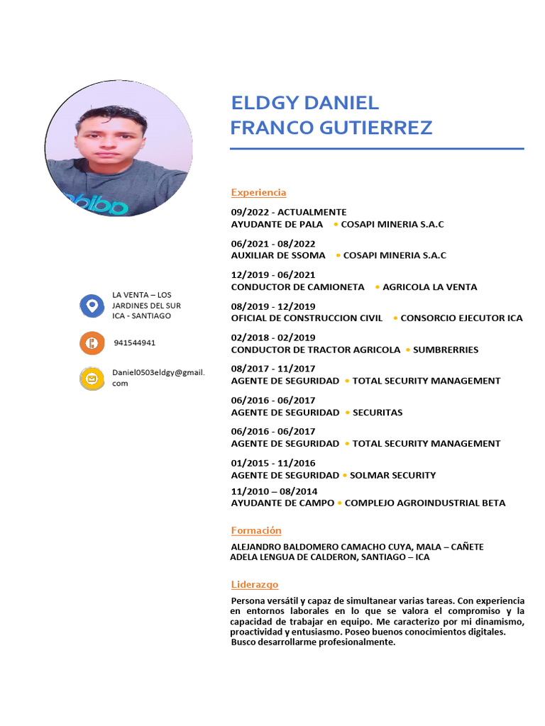 CV Daniel Franco | PDF