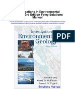Investigations in Environmental Geology 3Rd Edition Foley Solutions Manual Full Chapter PDF
