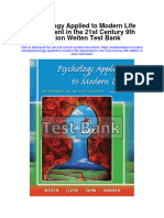Psychology Applied To Modern Life Adjustment in The 21St Century 9Th Edition Weiten Test Bank Full Chapter PDF