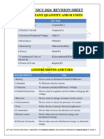 10TH Physics 2024 Revision Sheet