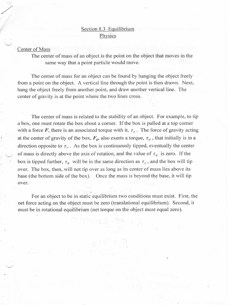 8.3 Equilibrium Notes and Assignment Answers 2k5rves | PDF
