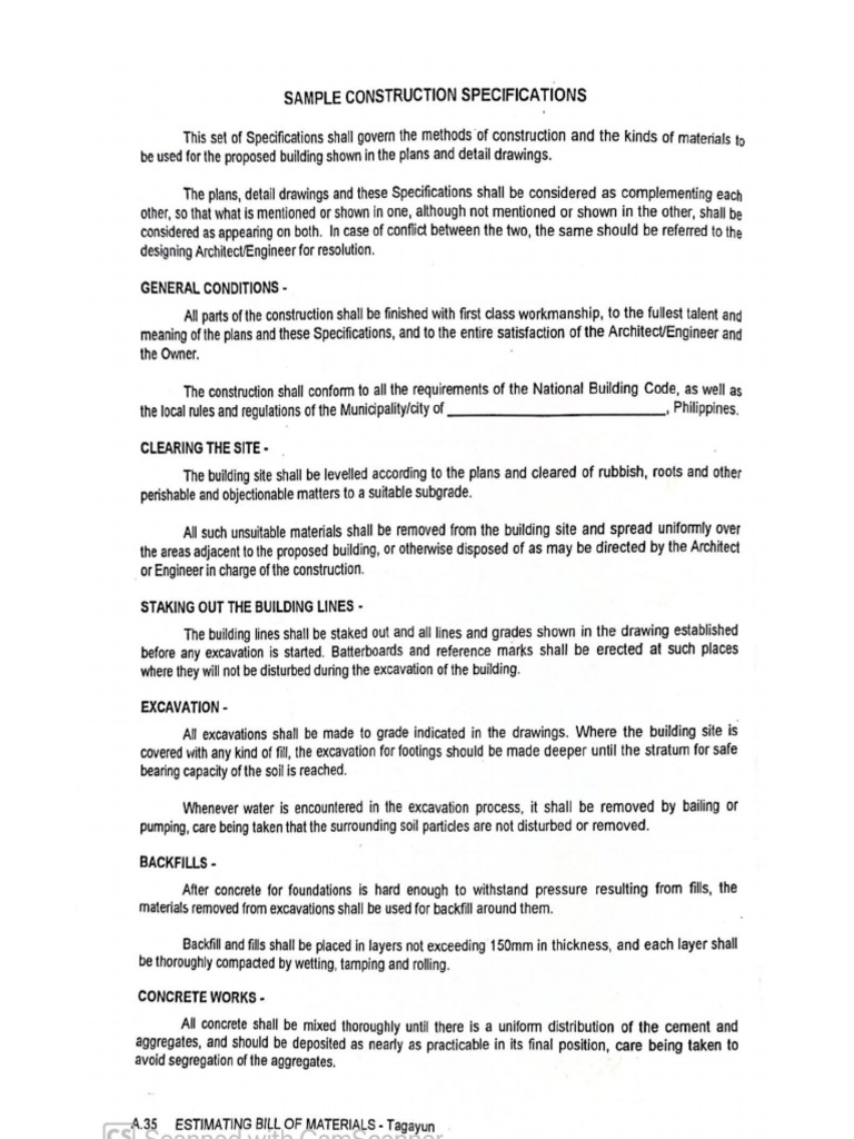 Sample-Construction-Specifications | PDF