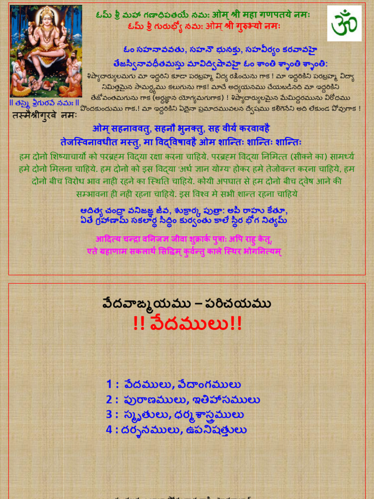 Introduction To Vedas Telugu | PDF