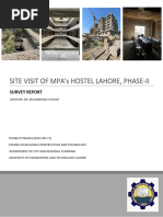 Construction Report of The New MPA Hotel, Lahore (Building Construction and Technology Course)