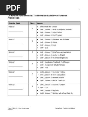 CSPythonFundamentals_Pacing_Guide_Traditional_and_A_B_Block_Schedule 2