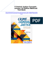 Ebook Crime and Criminal Justice Concepts and Controversies 1St Edition Mallicoat Test Bank Full Chapter PDF