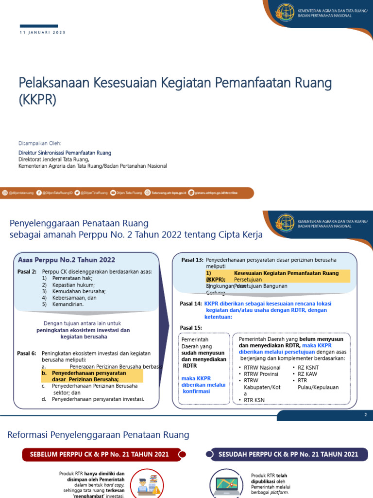 Proses Kesesuaian KKPR 2023 | PDF