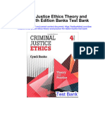 Ebook Criminal Justice Ethics Theory and Practice 4Th Edition Banks Test Bank Full Chapter PDF