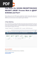 How Does The Goods Receipt/Invoice RECEIPT (GR/IR° Process Work in @SAP S/4HANA and Fiori?