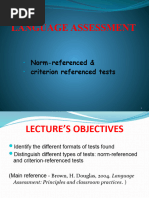 Criterian and Norm Referencing 5-Lecture