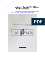 Ebook Criminal Justice in Canada 7Th Edition Goff Test Bank Full Chapter PDF
