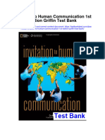 Invitation To Human Communication 1St Edition Griffin Test Bank Full Chapter PDF