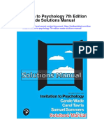 Invitation To Psychology 7Th Edition Wade Solutions Manual Full Chapter PDF