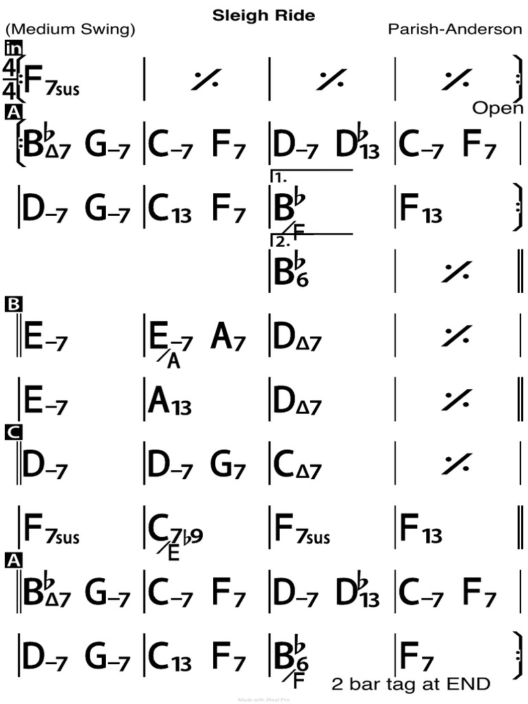 Xmas Gig Charts Lead Sheet | PDF