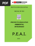 Proyecto Educativo Ambiental Integrado (PEAI) .-2025 | PDF | Plan de ...