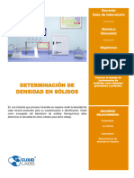 Determinación de Densidad en Sólidos: Docente Guía de Laboratorio