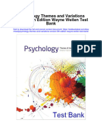 Psychology Themes and Variations Version 9Th Edition Wayne Weiten Test Bank Full Chapter PDF