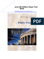 Public Finance 9Th Edition Gayer Test Bank Full Chapter PDF