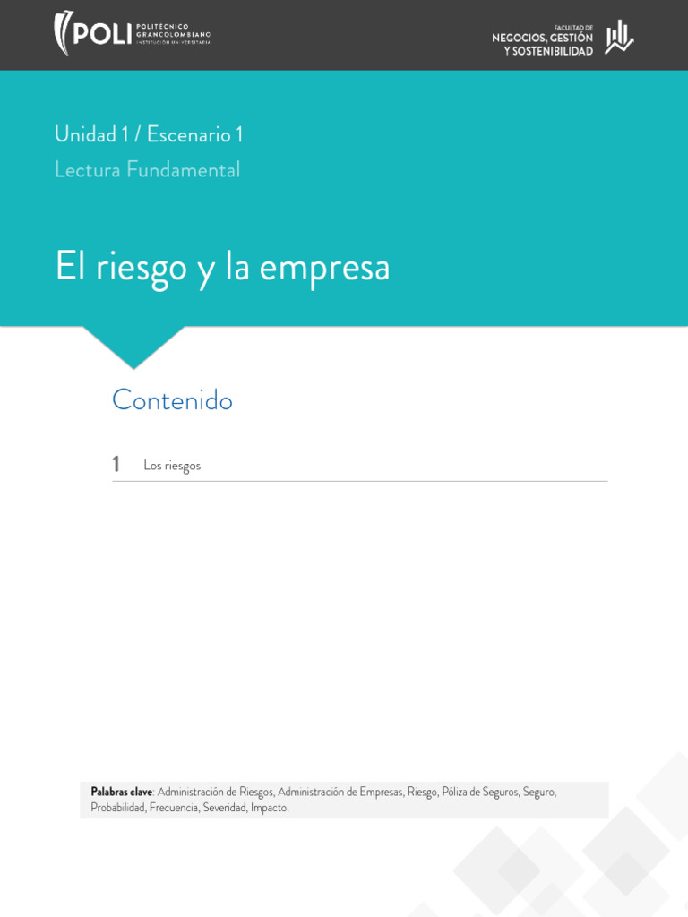 Gestión de Riesgos Empresariales | PDF | Riesgo | Business