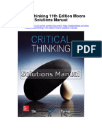 Ebook Critical Thinking 11Th Edition Moore Solutions Manual Full Chapter PDF