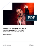 Puesta en Memoria. Siete Monologos 1