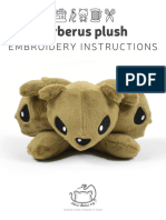 Cerberus Plush Embroidery Instructions