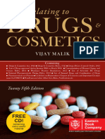 Law Relating To Drugs and Cosmetics