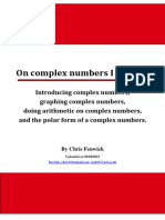 Maths - Complex Numbers 01 - Part 1