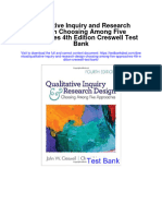 Qualitative Inquiry and Research Design Choosing Among Five Approaches 4Th Edition Creswell Test Bank Full Chapter PDF