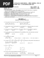 Maths Class Xii Sample Paper Test 13 For Board Exam 2024