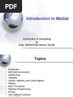 Introduction To Computing - Matlab