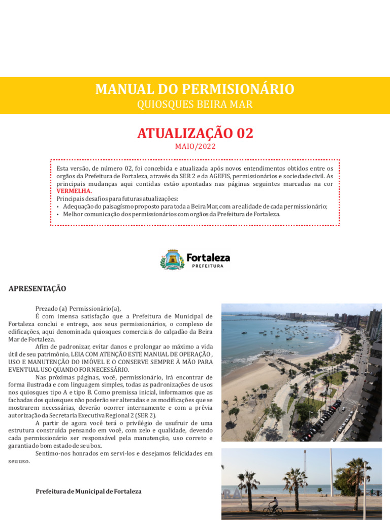 Manual Do Permissionário - Quiosques BM-R02 | PDF | Desperdício | Materiais