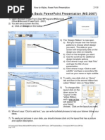 How To Make A Basic Powerpoint Presentation (Ms 2007)