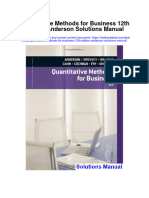 Quantitative Methods For Business 12Th Edition Anderson Solutions Manual Full Chapter PDF