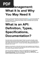 API Management and Api's