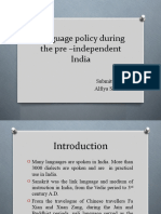 Language Policy During The Pre Independent India