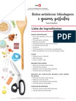 Lista de Ingredientes e Materiais - Bolos Artisticos Blindagem e Quinas Perfeitas