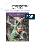 Questions and Answers A Guide To Fitness and Wellness 3Rd Edition Liguori Test Bank Full Chapter PDF